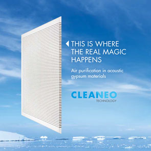 Γυψοσανίδα με ζεόλιθο Danoline τεχνολογίας Cleaneo από την Knauf