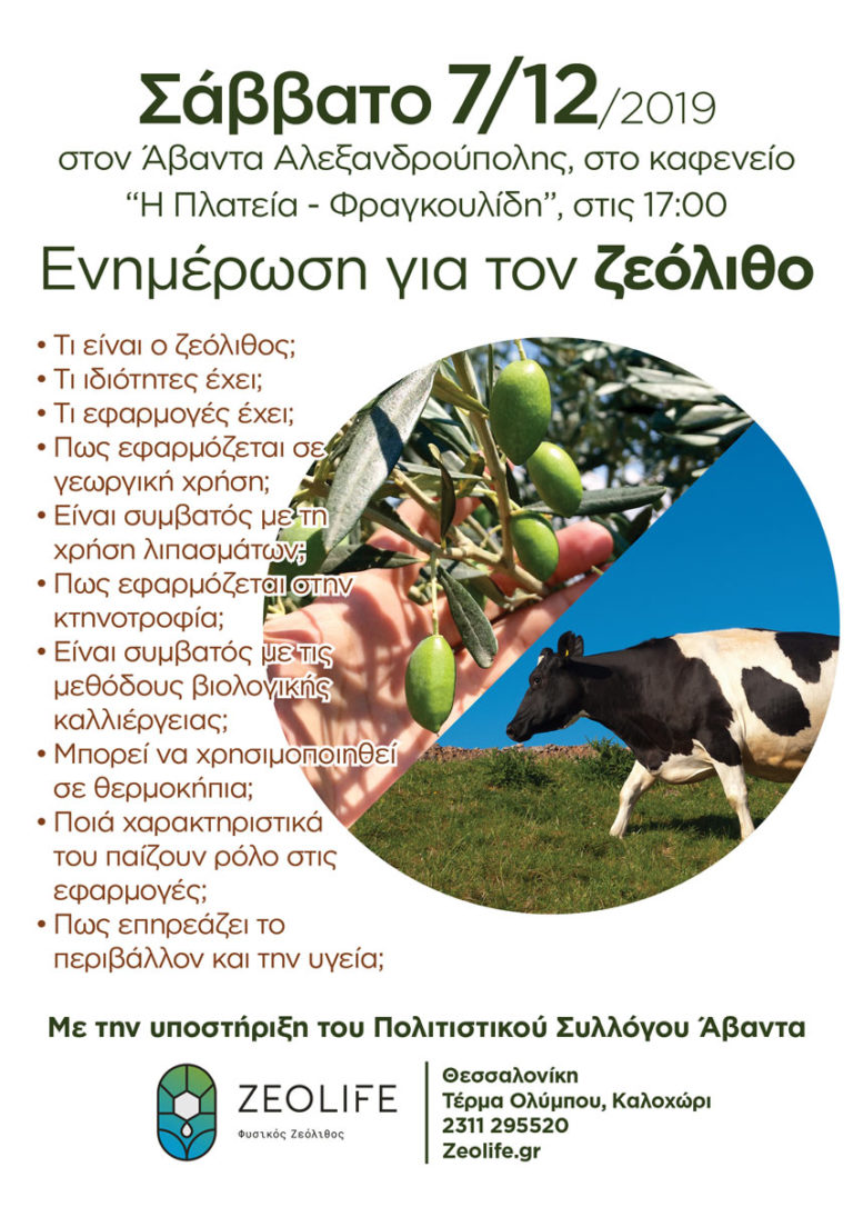 Ενημέρωση για τον ζεόλιθο, 7 Δεκέμβρη, Άβαντας Αλεξανδρούπολης
